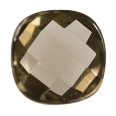 SMOKY QUARTZ CHECKER CUSHION CAB 6MM 0.77 Cts.
