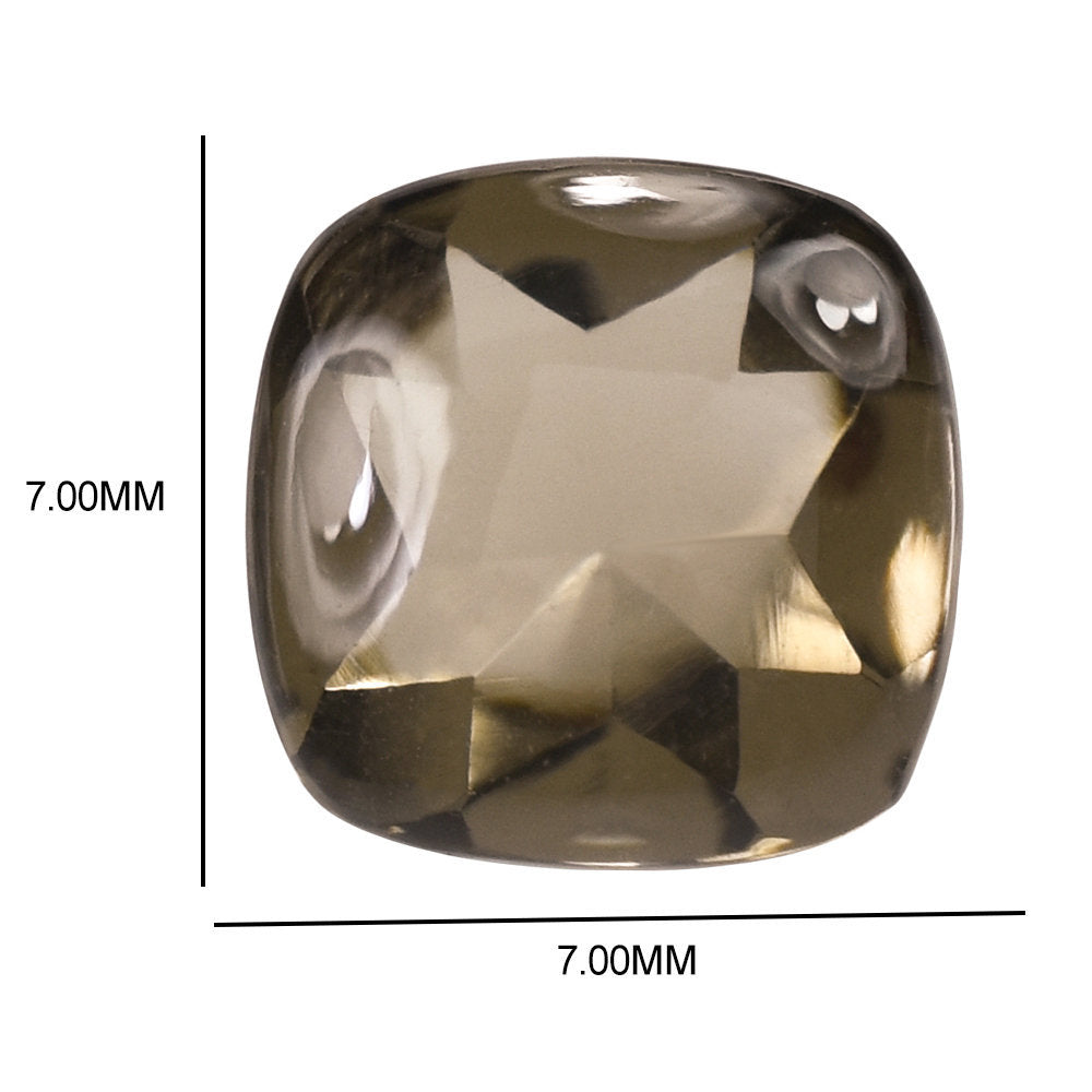 SMOKY QUARTZ BUFFTOP CUSHION 7MM 1.40 Cts.