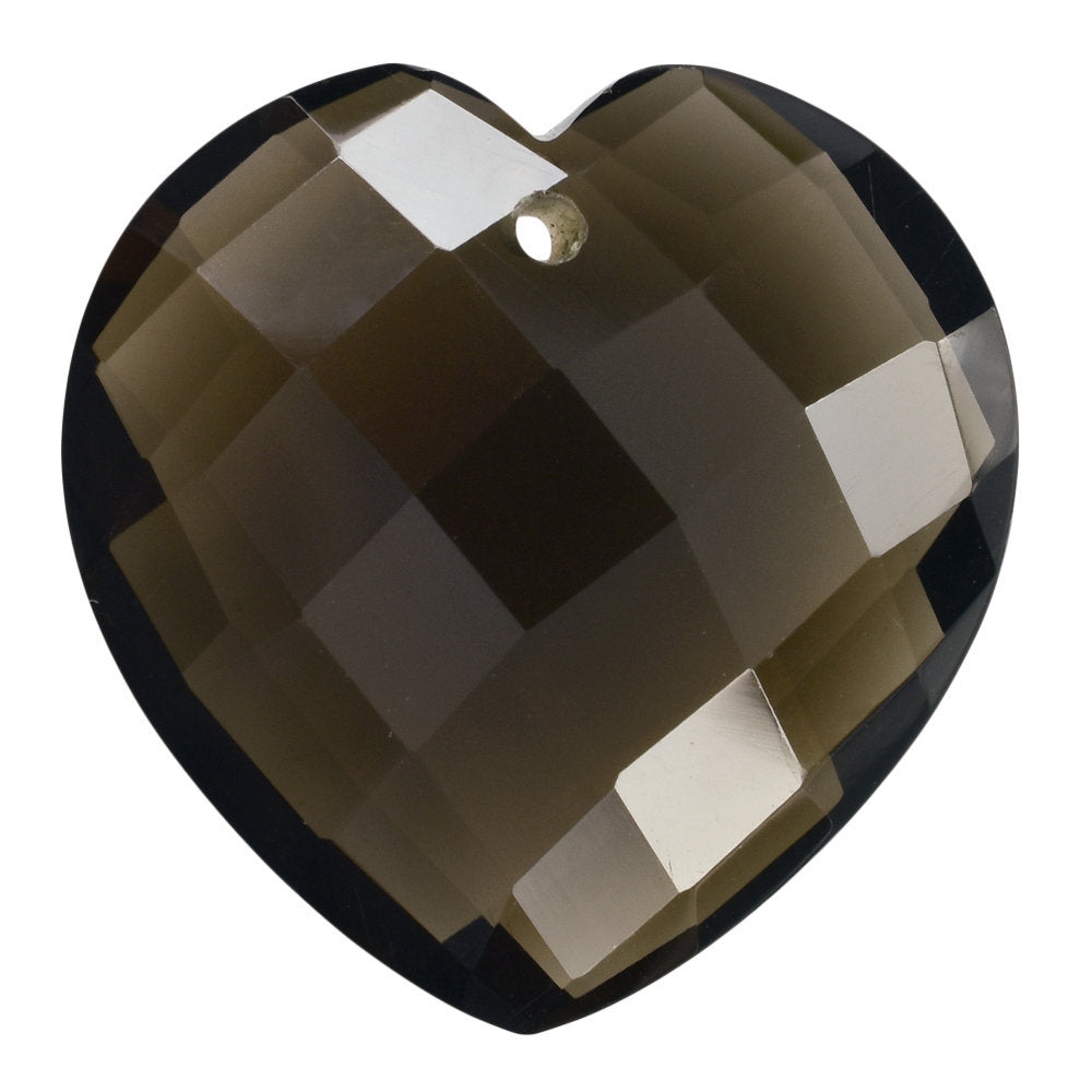 SMOKY QUARTZ BRIOLETTE HEART (FULL DRILL) 22MM 23.64 Cts.