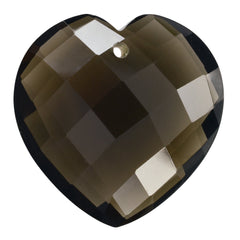 SMOKY QUARTZ BRIOLETTE HEART (FULL DRILL) 22MM 23.64 Cts.