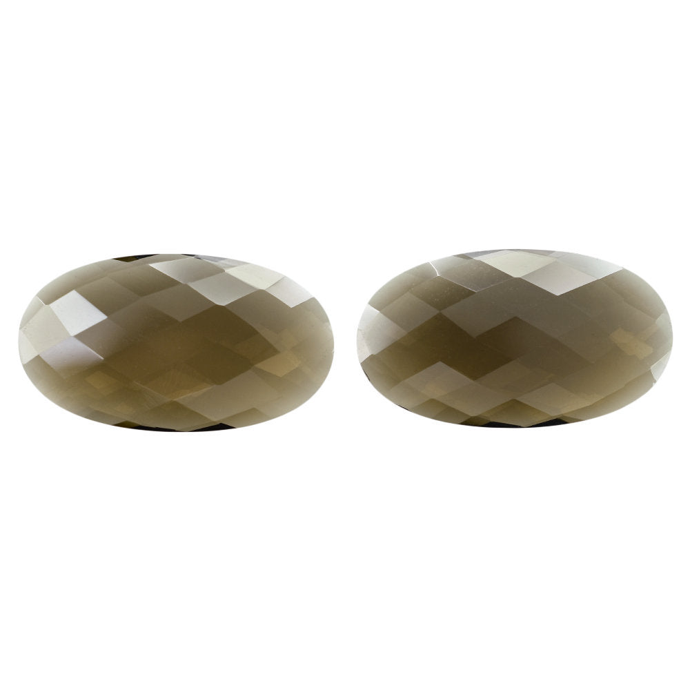 SMOKY QUARTZ BRIOLETTE OVAL 30X17MM 17.05 Cts.