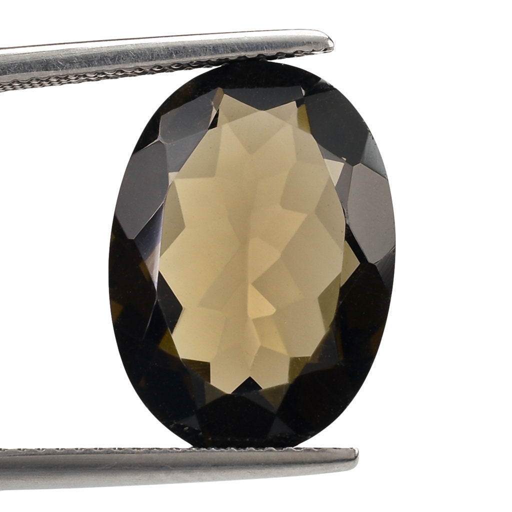 SMOKY QUARTZ CUT OVAL 18X13MM 9.06 Cts.
