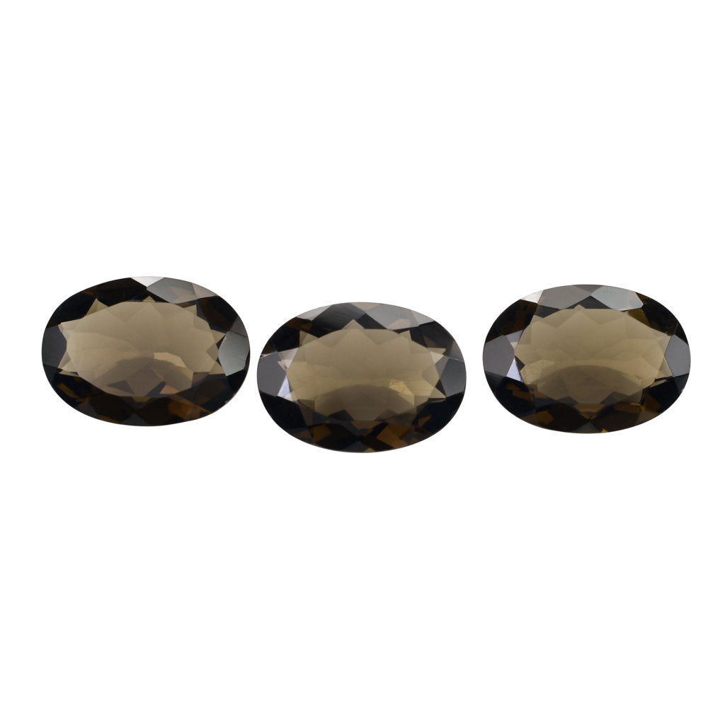 SMOKY QUARTZ CUT OVAL 18X13MM 9.06 Cts.