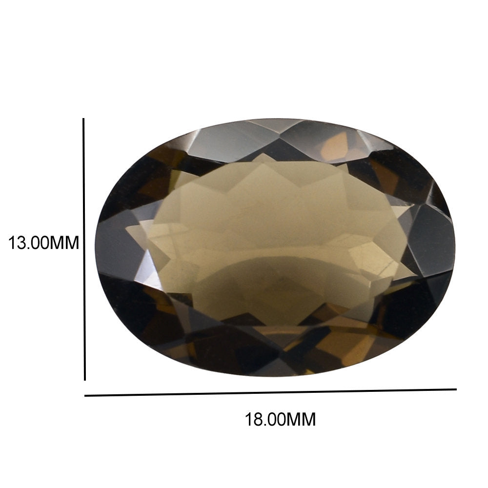 SMOKY QUARTZ CUT OVAL 18X13MM 9.06 Cts.