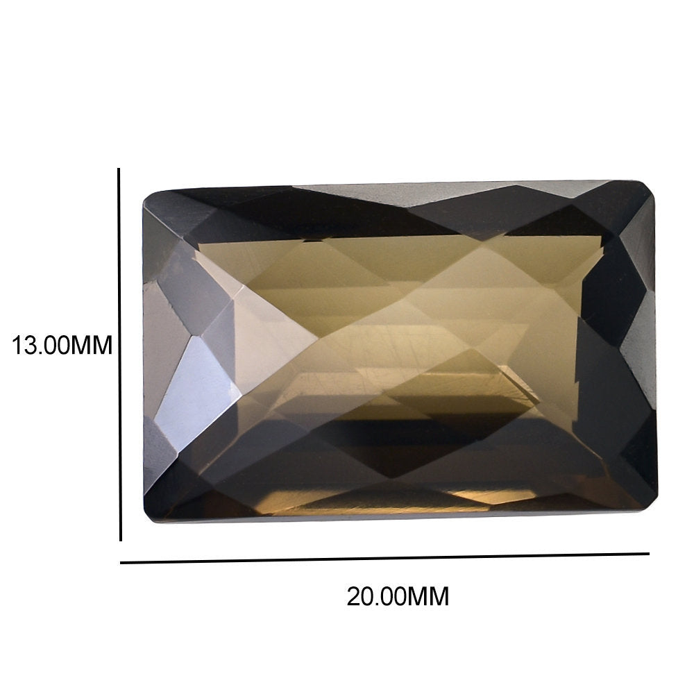 SMOKY QUARTZ CHECKER CUT OCTAGON 20X13MM 16.60 Cts.