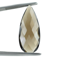 SMOKY QUARTZ BRIOLETTE PEAR 30X12MM 10.88 Cts.