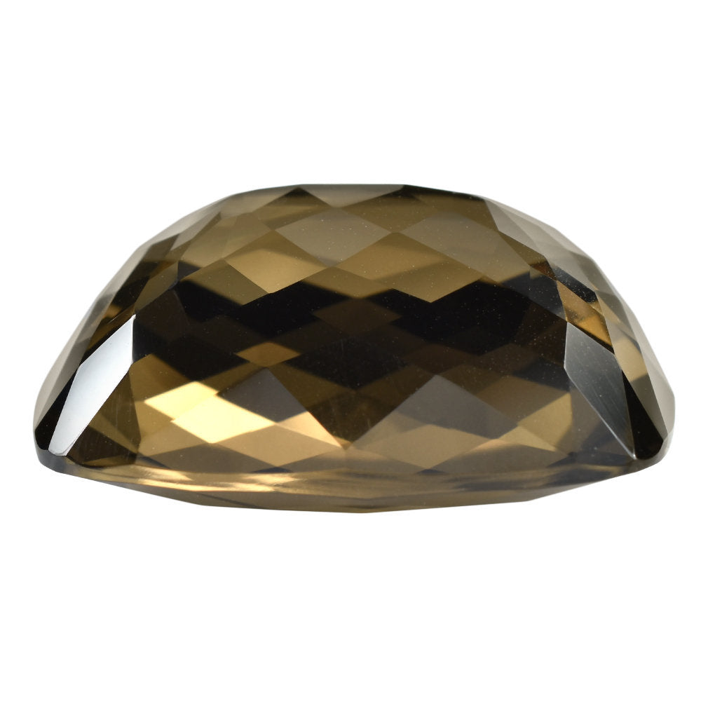 SMOKY QUARTZ CHECKER CUT CUSHION 30X24MM 68.65 Cts.