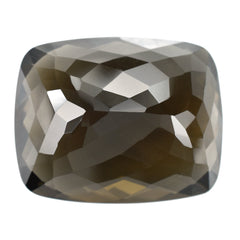 SMOKY QUARTZ CHECKER CUT CUSHION 30X24MM 68.65 Cts.