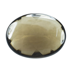 SMOKY QUARTZ BUFFTOP OVAL 12X9MM 2.78 Cts.