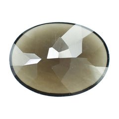 SMOKY QUARTZ BUFFTOP OVAL 12X9MM 2.78 Cts.