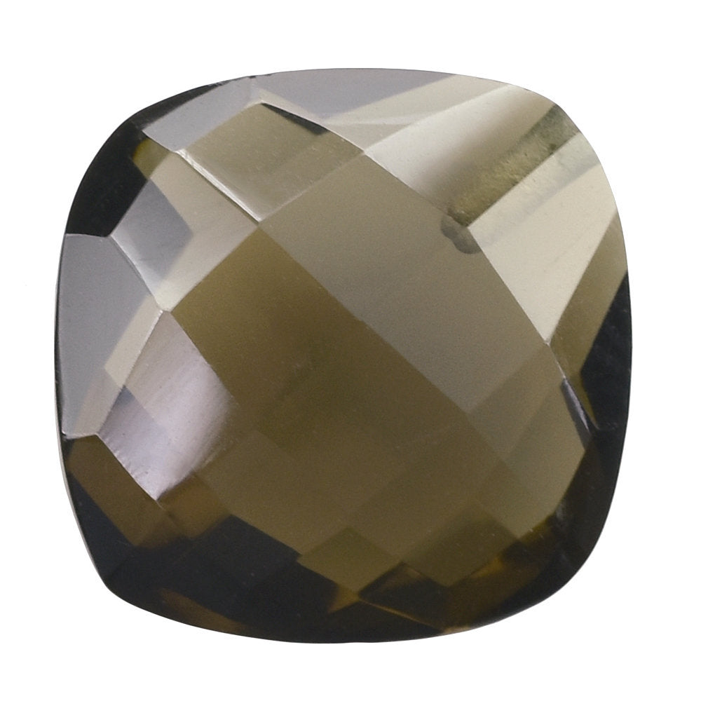 SMOKY QUARTZ BRIOLETTE CUSHION (HALF DRILL) 10 MM 3.88 Cts.