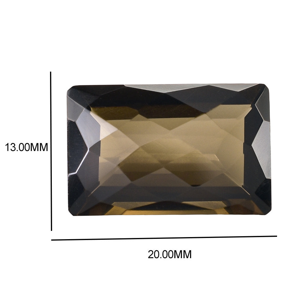 SMOKY QUARTZ CHECKER CUT OCTAGON 20X13 MM 16.38 Cts.