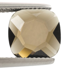 SMOKY QUARTZ CUT CUSHION BOTH SIDE TABLE 10 MM 2.56 Cts.