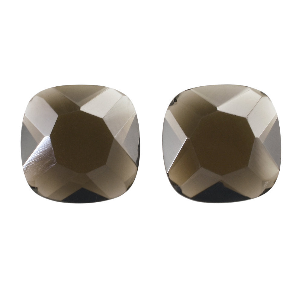 SMOKY QUARTZ CUT CUSHION BOTH SIDE TABLE 10 MM 2.56 Cts.
