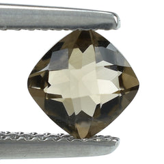 SMOKY QUARTZ CHECKER CUT CUSHION 6 MM 0.87 Cts.