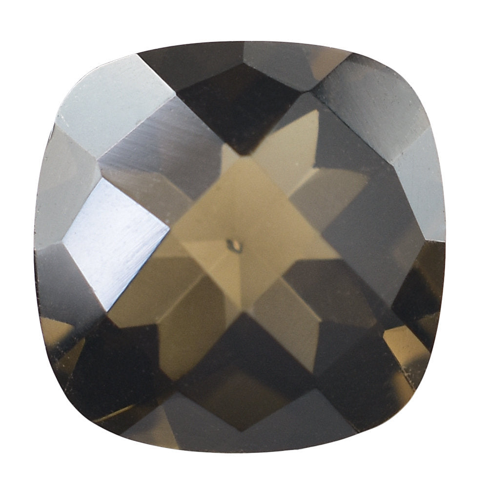 SMOKY QUARTZ CHECKER CUT CUSHION 9 MM 2.69 Cts.