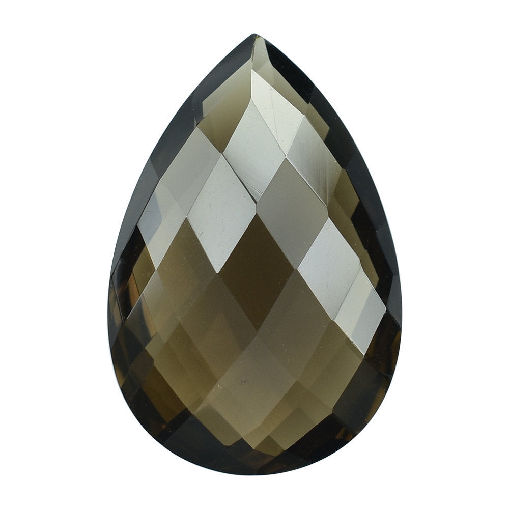 SMOKY QUARTZ BRIOLETTE PEAR 24X16MM 18.53 Cts.