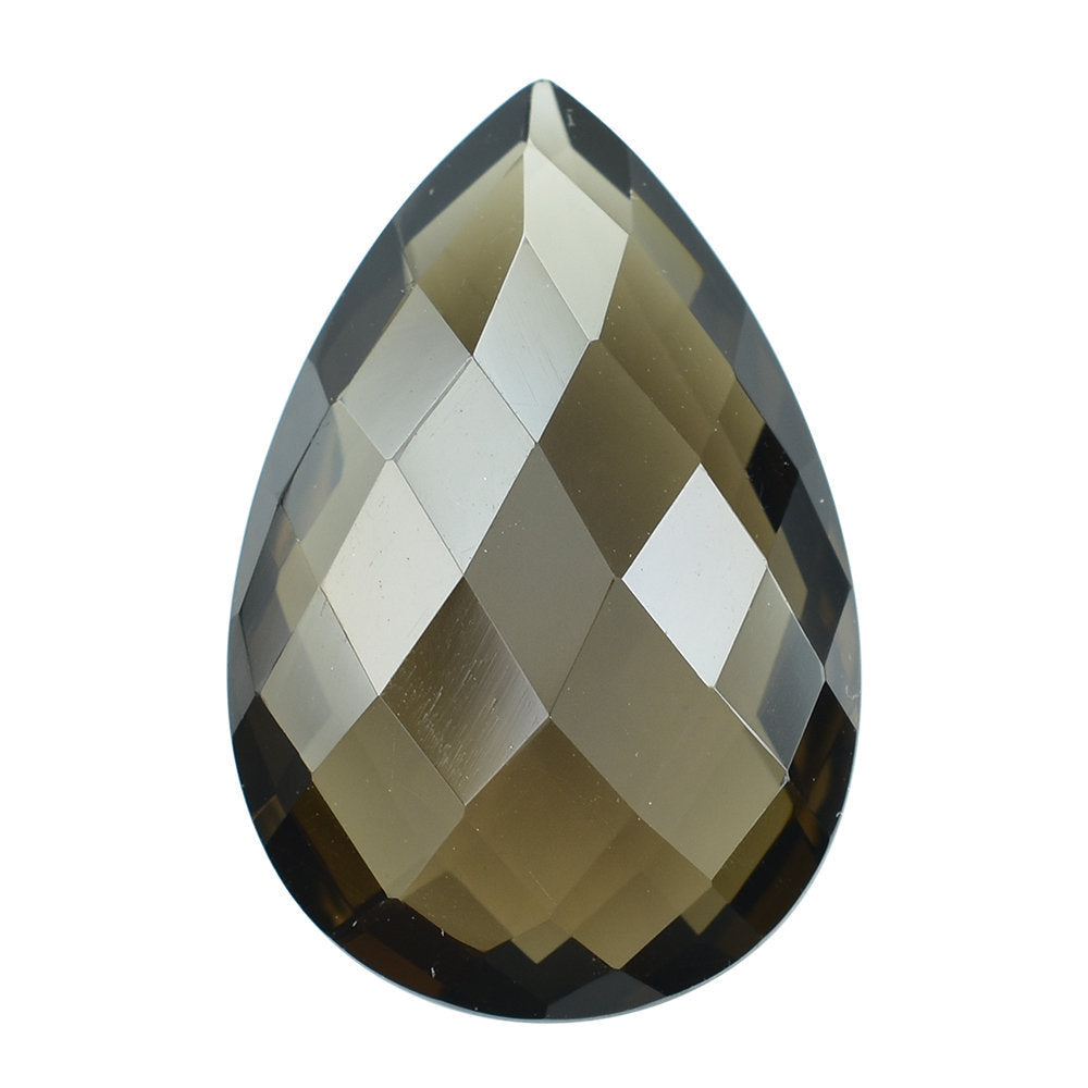 SMOKY QUARTZ BRIOLETTE PEAR 24X16MM 18.53 Cts.
