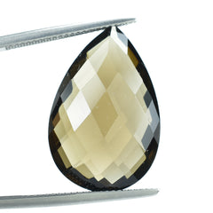 SMOKY QUARTZ BRIOLETTE PEAR 24X16MM 18.53 Cts.