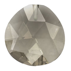 SMOKY QUARTZ ROSE CUT BRIOLETTE FLAT HEART (HALF DRILL) 12MM 4.03 Cts.