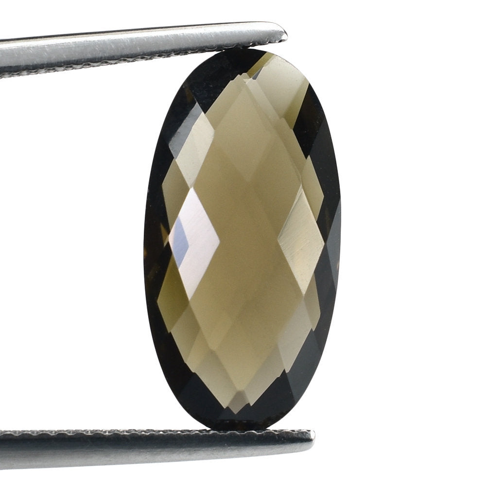 SMOKY QUARTZ BRIOLETTE OVAL 18.50X9.50MM 7.45 Cts.