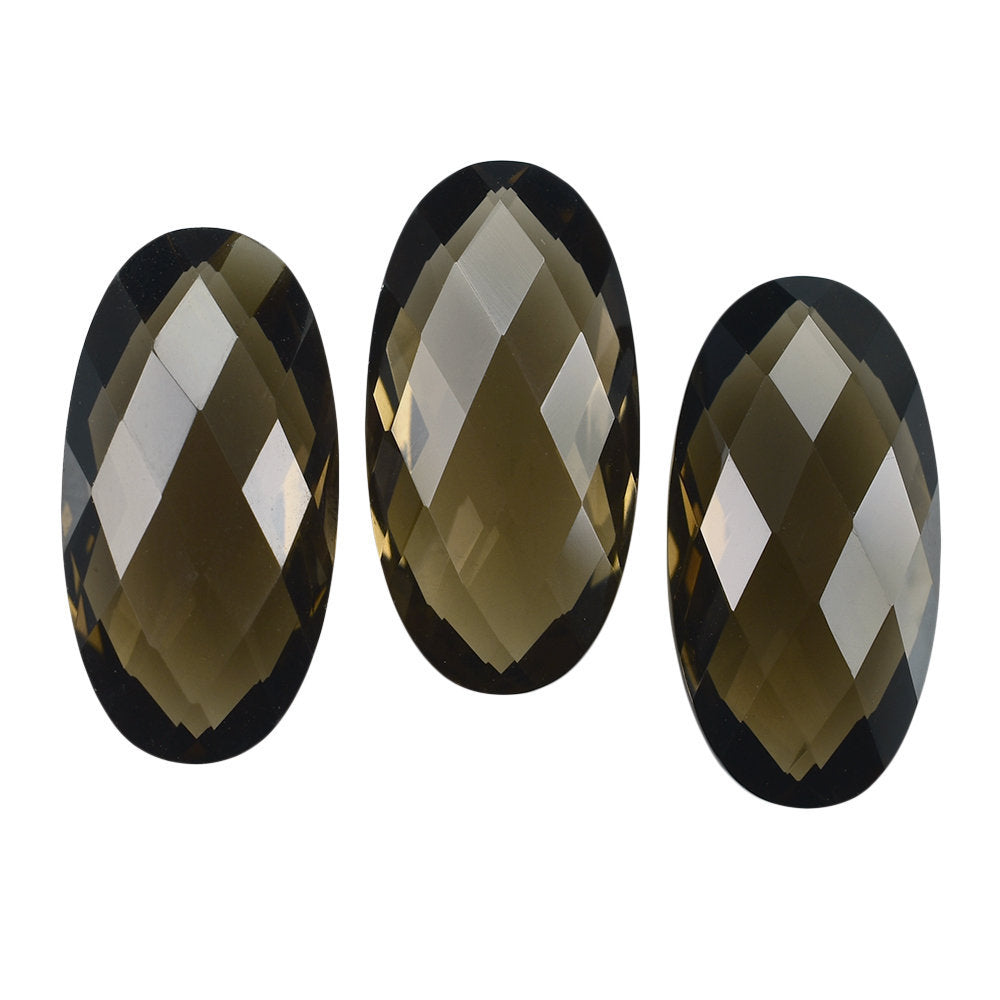 SMOKY QUARTZ BRIOLETTE OVAL 18.50X9.50MM 7.45 Cts.