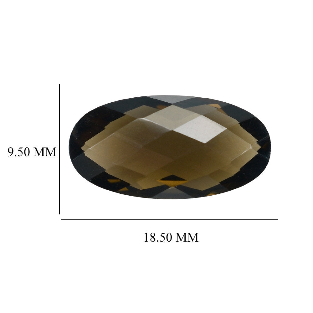 SMOKY QUARTZ BRIOLETTE OVAL 18.50X9.50MM 7.45 Cts.