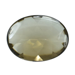 SMOKY QUARTZ BUFF TOP OVAL 12X9MM 2.71 Cts.