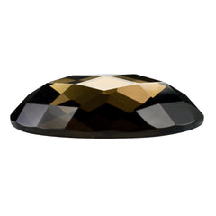 SMOKY QUARTZ CHECKER OVAL CAB 18X13MM 7.64 Cts.