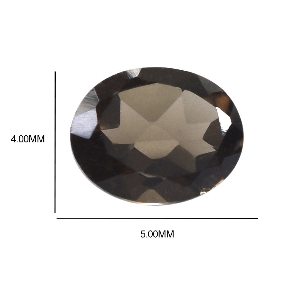 SMOKY QUARTZ CUT OVAL 5X4MM 0.30 Cts.