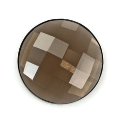 SMOKY QUARTZ CHECKER CUT ROUND CAB 15MM 6.70 Cts.