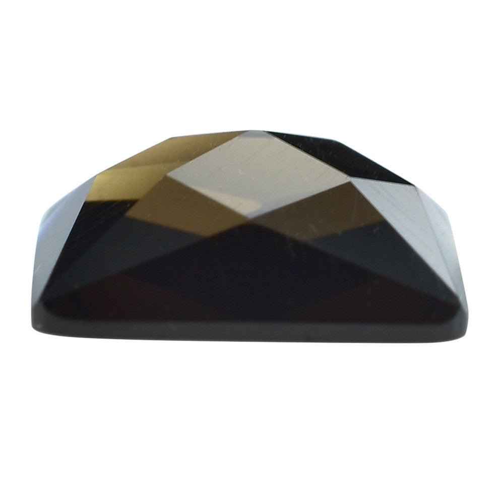 SMOKY QUARTZ CHECKER SQUARE CAB 10MM 2.96 Cts.