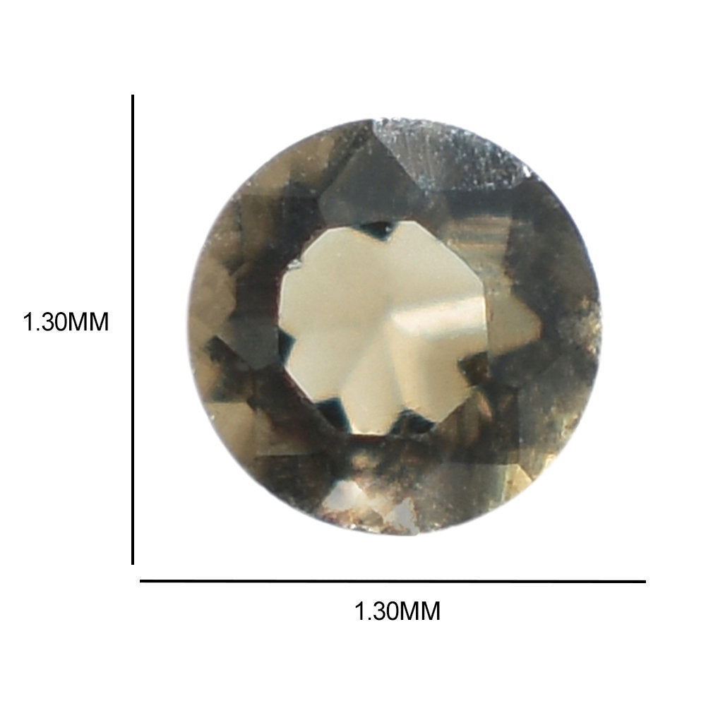 SMOKY QUARTZ CUT ROUND 1.30MM 0.01 Cts.