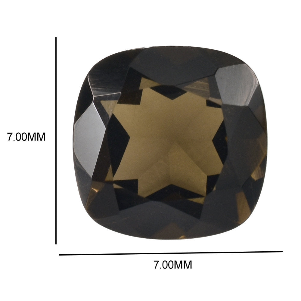 SMOKY QUARTZ CUT CUSHION 7.00MM 1.32 Cts.