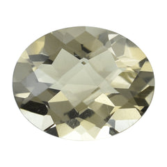 SMOKY QUARTZ CHECKER CUT OVAL 10X8MM 2.28 Cts.