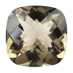 SMOKY QUARTZ CHECKER CUT CUSHION 14.00MM 9.90 Cts.