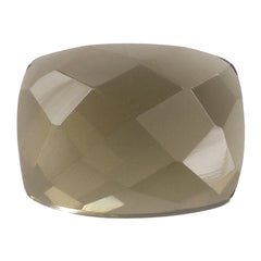 SMOKY QUARTZ CHECKER CUSHION CAB 8X6MM 1.25 Cts.