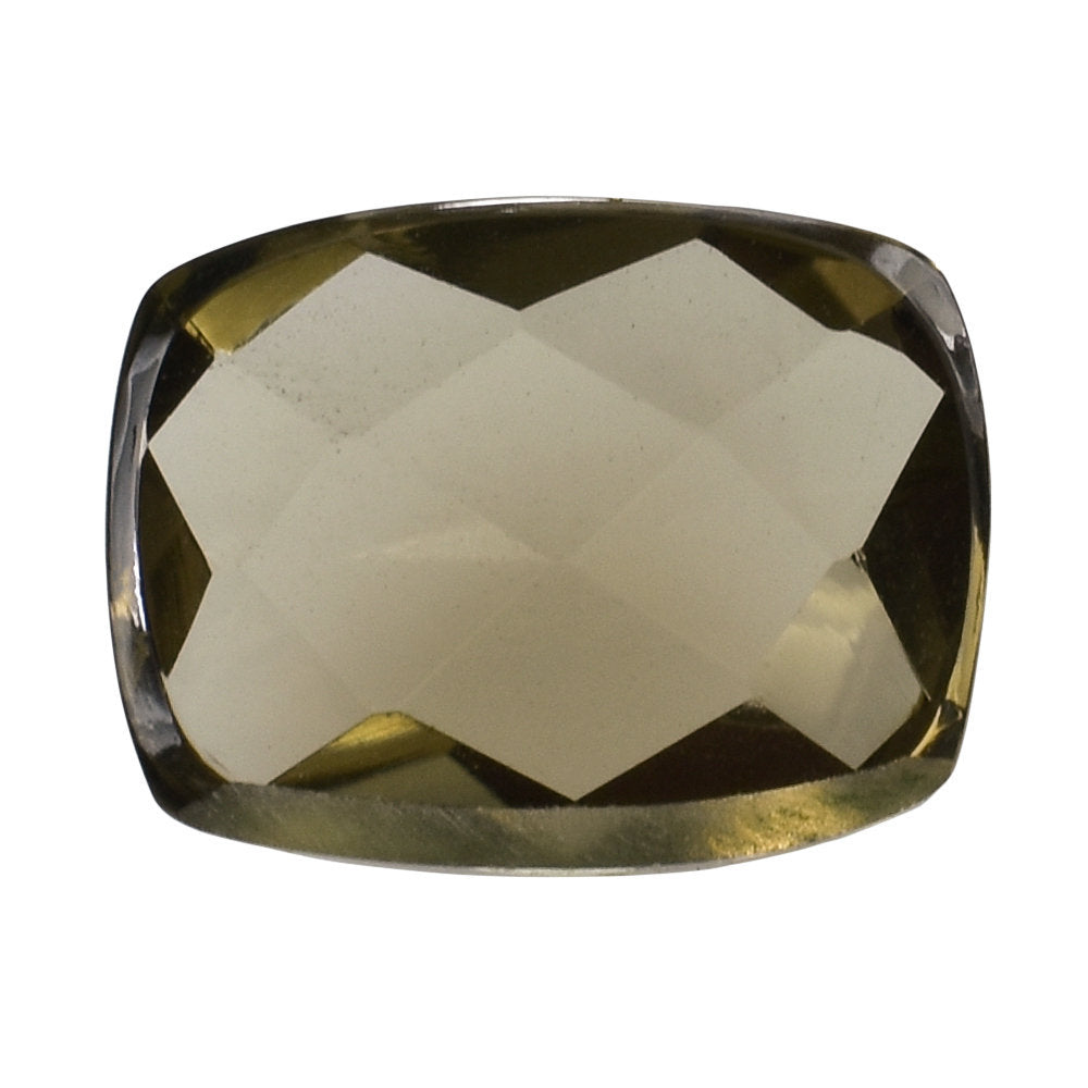 SMOKY QUARTZ CHECKER CUSHION CAB 8X6MM 1.25 Cts.