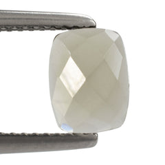 SMOKY QUARTZ CHECKER CUSHION CAB 8X6MM 1.25 Cts.