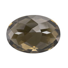 SMOKY QUARTZ CHECKER CUT (HIGH DOME) OVAL 14X10MM 6.18 Cts.