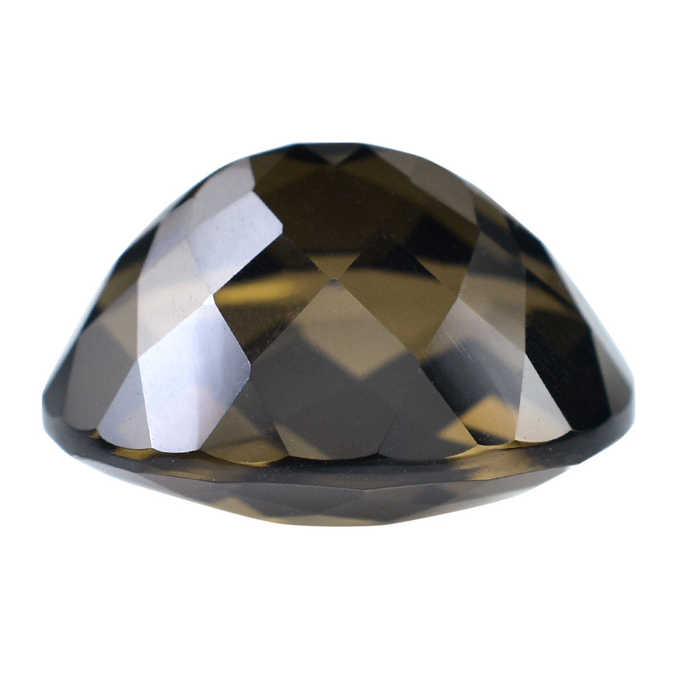 SMOKY QUARTZ CHECKER CUT (HIGH DOME) OVAL 20X15MM 21.08 Cts.