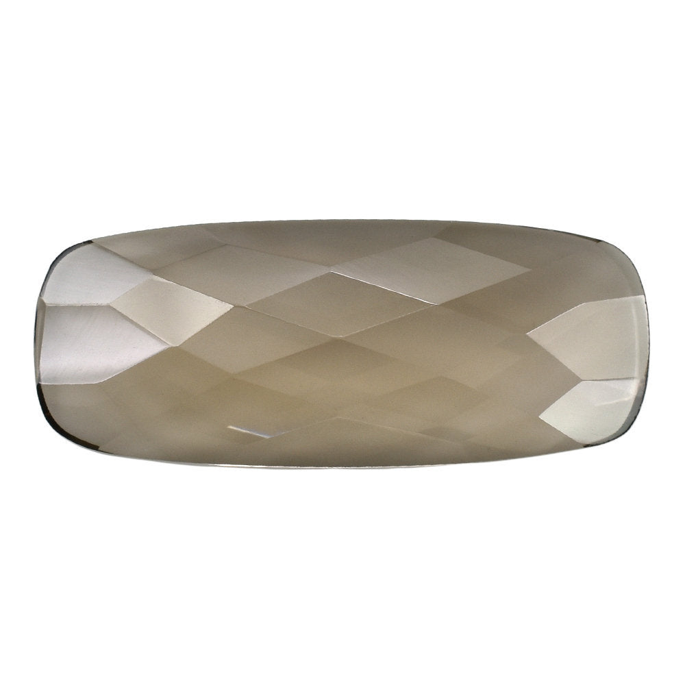 SMOKY QUARTZ CHECKER CUSHION CAB 20X8MM 4.83 Cts.