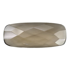 SMOKY QUARTZ CHECKER CUSHION CAB 20X8MM 4.83 Cts.