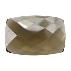 SMOKY QUARTZ CHECKER CUSHION CAB 18X12MM 6.79 Cts.