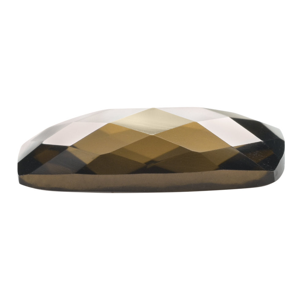 SMOKY QUARTZ CHECKER CUSHION CAB 18X12MM 6.79 Cts.