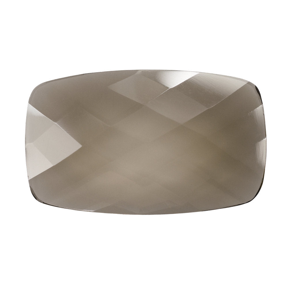 SMOKY QUARTZ CHECKER CUSHION CAB 25X15MM 11.68 Cts.
