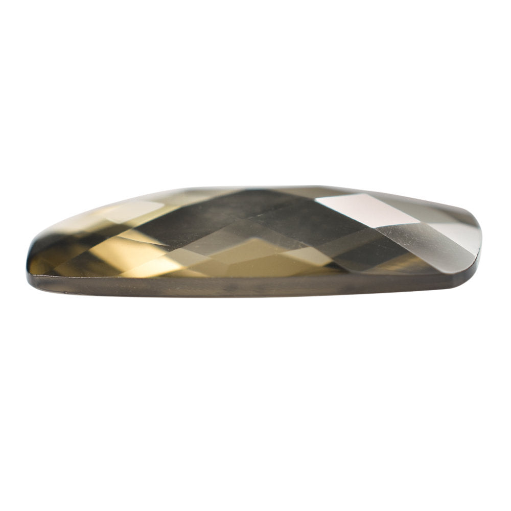 SMOKY QUARTZ CHECKER CUSHION CAB 25X15MM 11.68 Cts.