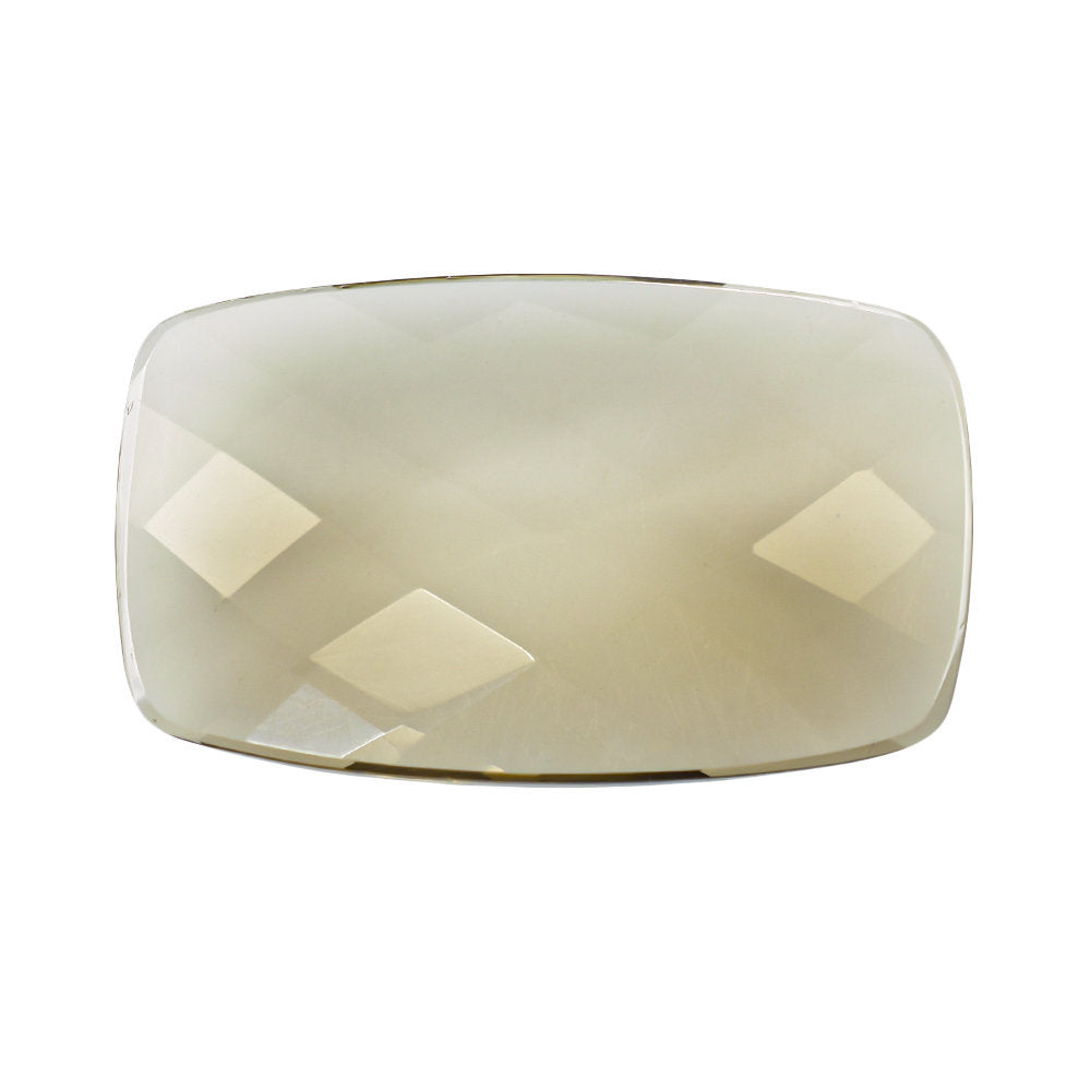 SMOKY QUARTZ CHECKER CUSHION CAB 25X15MM 11.68 Cts.