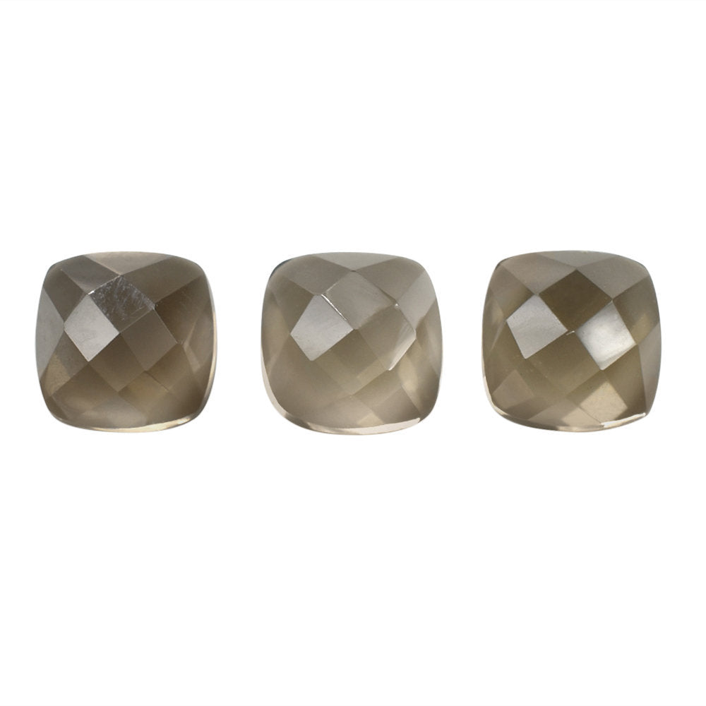 SMOKY QUARTZ CHECKER CUSHION CAB 6.00MM 0.94 Cts.