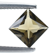 SMOKY QUARTZ PRINCESS CUT SQUARE 7.00MM 1.51 Cts.
